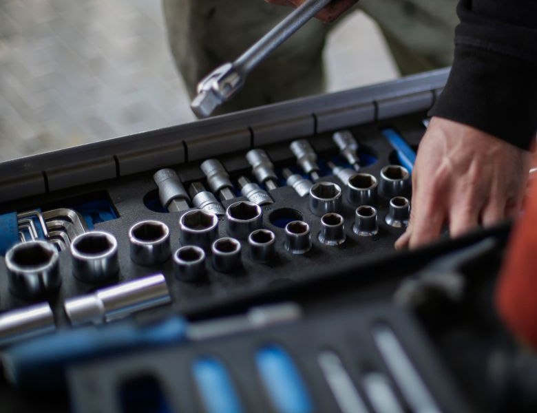 Socket wrench set for general repairs